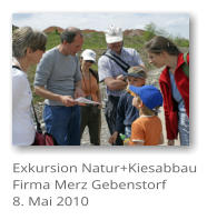 Exkursion Natur+Kiesabbau Firma Merz Gebenstorf 8. Mai 2010