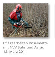 Pflegearbeiten Br�elmatte mit NVV Suhr und Aarau 12. M�rz 2011