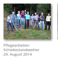 Pflegearbeiten Schiebestandweiher 29. August 2014