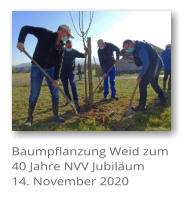Baumpflanzung Weid zum 40 Jahre NVV Jubil�um 14. November 2020