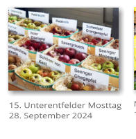 15. Unterentfelder Mosttag 28. September 2024
