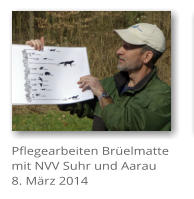 Pflegearbeiten Brelmatte mit NVV Suhr und Aarau 8. Mrz 2014