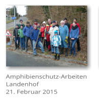Amphibienschutz-Arbeiten Landenhof 21. Februar 2015