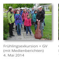 Frhlingsexkursion + GV (mit Medienberichten) 4. Mai 2014