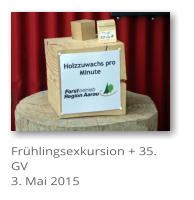 Frhlingsexkursion + 35. GV 3. Mai 2015