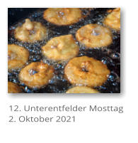 12. Unterentfelder Mosttag 2. Oktober 2021