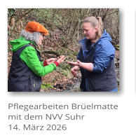 Pflegearbeiten Br�elmatte mit dem NVV Suhr 14. M�rz 2026